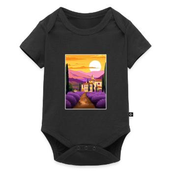 Provence Frankreich Vintage Reiseposter WPA Souvenir - Baby Premium Kurzarmbody - Schwarz - Vorne