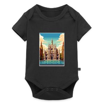 Milan Espagne Ibiza Vintage voyage affiche Souvenir - Body à manches courtes Premium Bébé - noir - Devant