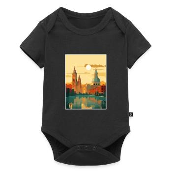 Salamanque Espagne Vintage voyage affiche WPA Souvenir - Body à manches courtes Premium Bébé - noir - Devant