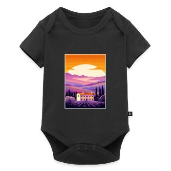 Provence Frankreich Vintage Reiseposter WPA Souvenir - Baby Premium Kurzarmbody - Schwarz - Vorne