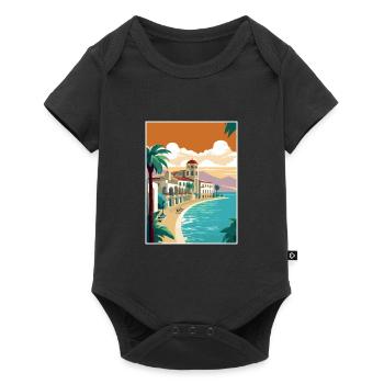 Costa Blanca Spain Vintage Travel Poster Souvenir - Baby Premium short-sleeve bodysuit - black - Front