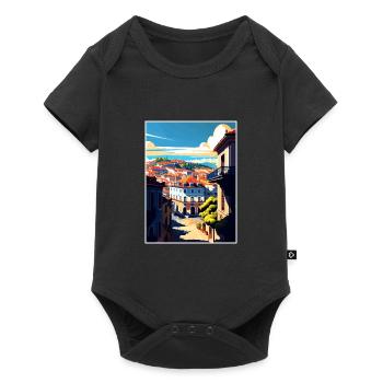 Viseu Portugal Vintage voyage affiche WPA Souvenir - Body à manches courtes Premium Bébé - noir - Devant