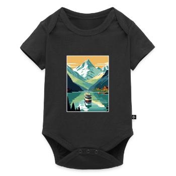 The Fjords Norway Norwegian Mountains Scandinavian - Baby Premium short-sleeve bodysuit - black - Front