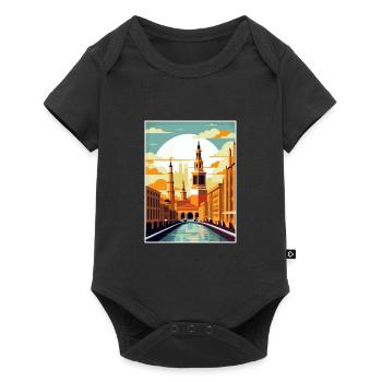 Saragosse Espagne Vintage voyage affiche WPA Souvenir - Body à manches courtes Premium Bébé - noir - Devant