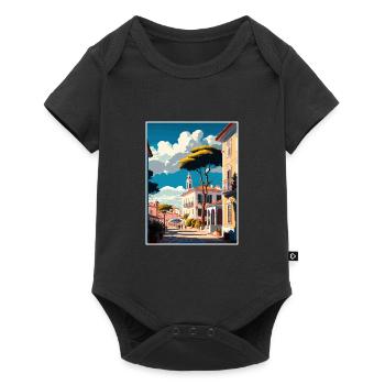 Tomar Portugal Vintage voyage affiche WPA Souvenir - Body à manches courtes Premium Bébé - noir - Devant