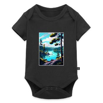 Wielkopolski Poland Vintage Travel Poster Souvenir - Baby Premium short-sleeve bodysuit - black - Front