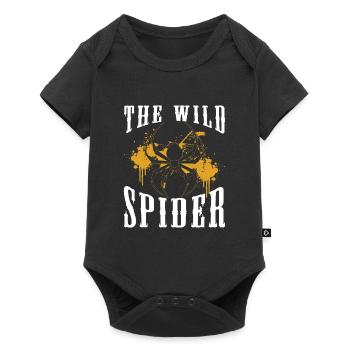 Toile d’araignée, Nature, Résille, Fils de soie - Body à manches courtes Premium Bébé - noir - Devant