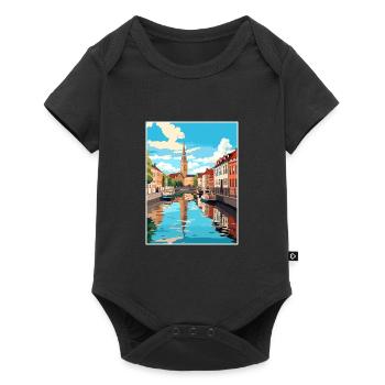 Turku Finlande Vintage voyage affiche WPA Souvenir - Body à manches courtes Premium Bébé - noir - Devant