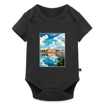 Vaasa Finlande Vintage voyage affiche WPA Souvenir - Body à manches courtes Premium Bébé - noir - Devant