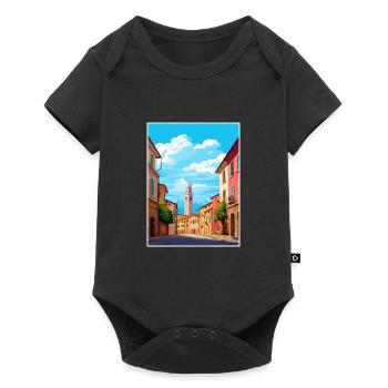 Parme Italie Vintage voyage affiche WPA Souvenir - Body à manches courtes Premium Bébé - noir - Devant
