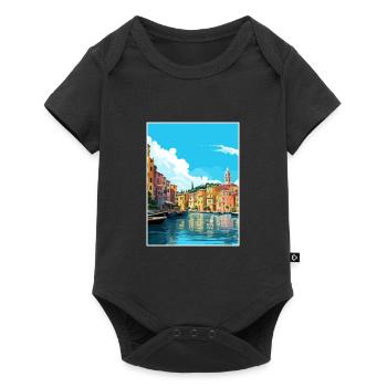 Palau Italie Vintage voyage affiche WPA Souvenir - Body à manches courtes Premium Bébé - noir - Devant