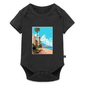 Alicante Espagne Vintage voyage affiche WPA Souvenir - Body à manches courtes Premium Bébé - noir - Devant