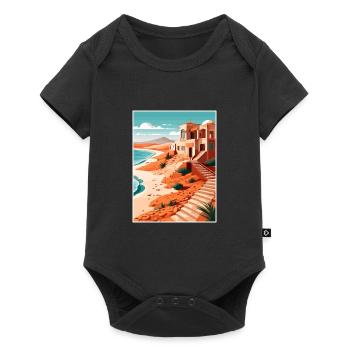 Fuerteventura Spain Vintage Travel Poster Souvenir - Baby Premium short-sleeve bodysuit - black - Front