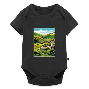 Vallée du Douro Portugal Vintage Travel Poster WPA - Body à manches courtes Premium Bébé - noir - Devant