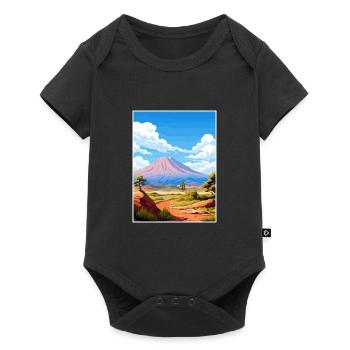 Parc national du Teide Espagne Affiche de voyage Vintage - Body à manches courtes Premium Bébé - noir - Devant