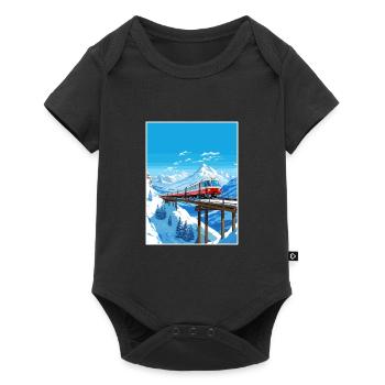 Glacier Express Suisse Affiche de voyage Vintage - Body à manches courtes Premium Bébé - noir - Devant