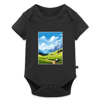 Velika Planina Slowenien Bleder See Reiseposter - Baby Premium Kurzarmbody - Schwarz - Vorne