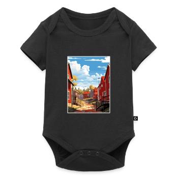 Porvoo Finlande Vintage voyage affiche WPA Souvenir - Body à manches courtes Premium Bébé - noir - Devant