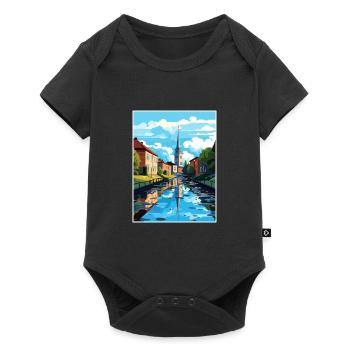 Turku Finlande Vintage voyage affiche WPA Souvenir - Body à manches courtes Premium Bébé - noir - Devant