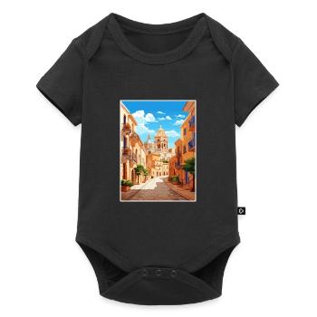Alicante Espagne affiche de voyage vintage WPA Souvenir - Body à manches courtes Premium Bébé - noir - Devant