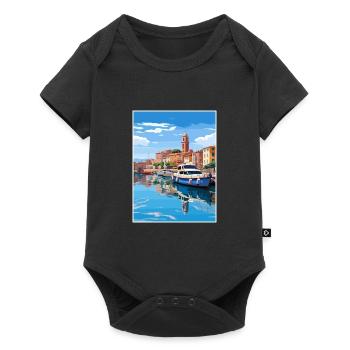 Figueres Espagne affiche de voyage vintage WPA Souvenir - Body à manches courtes Premium Bébé - noir - Devant