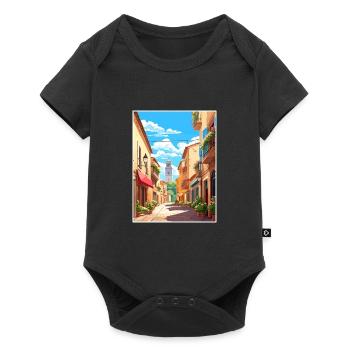 Perpignan France Affiche de voyage vintage Souvenir - Body à manches courtes Premium Bébé - noir - Devant