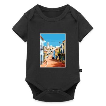 Albufeira Portugal Cascais Vintage Travel Poster - Baby Premium short-sleeve bodysuit - black - Front