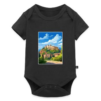 Alhambra Spain Vintage Travel Poster WPA Souvenir - Baby Premium short-sleeve bodysuit - black - Front