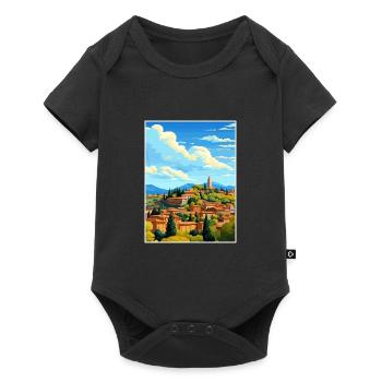 Aix En Provence Frankreich Vintage Reiseplakat WPA - Baby Premium Kurzarmbody - Schwarz - Vorne