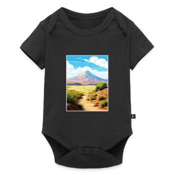 Parc national du Teide Espagne Affiche de voyage vintage - Body à manches courtes Premium Bébé - noir - Devant