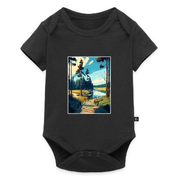 Bory Tucholskie Poland Vintage Travel Poster WPA - Baby Premium short-sleeve bodysuit - black - Front