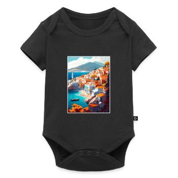 Hydra Greece Decoration Vintage Travel Poster WPA - Baby Premium short-sleeve bodysuit - black - Front