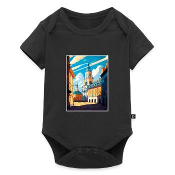 Lublin Pologne Affiche de voyage vintage WPA Souvenir - Body à manches courtes Premium Bébé - noir - Devant