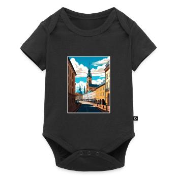 Olomouc République tchèque Vintage Travel Poster WPA - Body à manches courtes Premium Bébé - noir - Devant