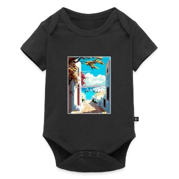 Paros Greece Decoration Vintage Travel Poster WPA - Baby Premium short-sleeve bodysuit - black - Front