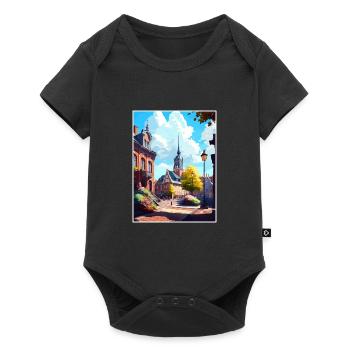 Lund Sweden Vintage Travel Poster WPA Souvenir - Baby Premium short-sleeve bodysuit - black - Front