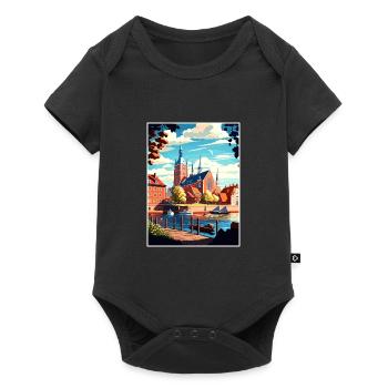 Orebro Sweden Vintage Travel Poster WPA Souvenir - Baby Premium short-sleeve bodysuit - black - Front