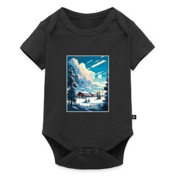 Kiruna Sweden Vintage Travel Poster WPA Souvenir - Baby Premium short-sleeve bodysuit - black - Front