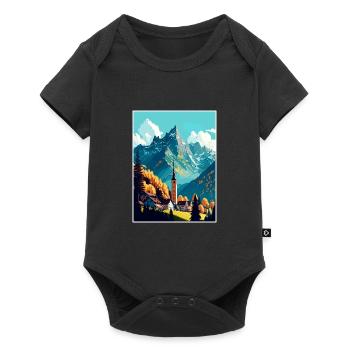 Berchtesgaden Allemagne Vintage Travel Poster WPA - Body à manches courtes Premium Bébé - noir - Devant