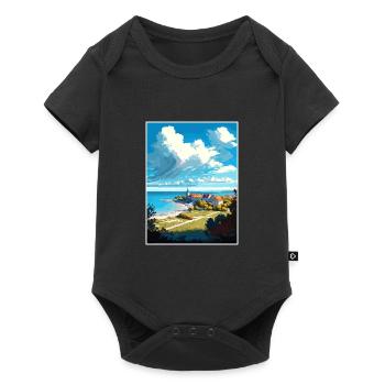 Gotland Sweden Vintage Travel Poster WPA Souvenir - Baby Premium short-sleeve bodysuit - black - Front
