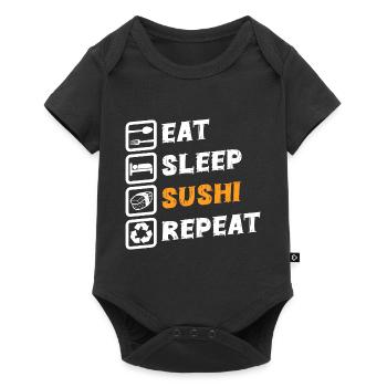 Cuisine japonaise Nourriture préférée - Body à manches courtes Premium Bébé - noir - Devant