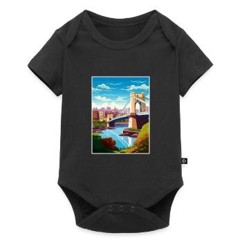 Bristol England Bridge Vintage Travel Poster WPA - Baby Premium short-sleeve bodysuit - black - Front