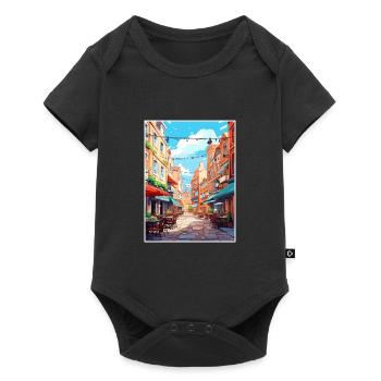 Covent Garden London England Vintage Travel Poster - Baby Premium short-sleeve bodysuit - black - Front