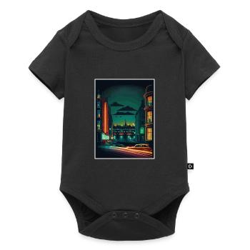 Dublin Skyline Irlande Vintage Travel Poster WPA - Body à manches courtes Premium Bébé - noir - Devant