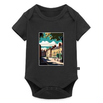 Northallerton Malham Cove England Reiseposter - Baby Premium Kurzarmbody - Schwarz - Vorne