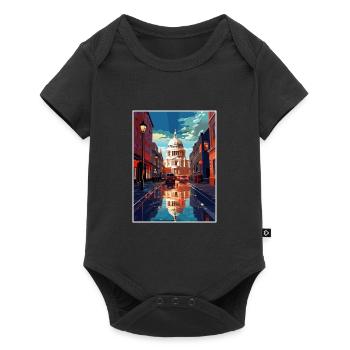 St Paul S Cathedral London England Travel Poster - Baby Premium short-sleeve bodysuit - black - Front