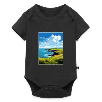Das Lizard Peninsula Cornwall Reiseposter - Baby Premium Kurzarmbody - Schwarz - Vorne