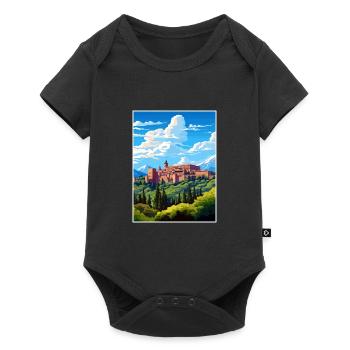 Alhambra Spain Vintage Travel Poster WPA Souvenir - Baby Premium short-sleeve bodysuit - black - Front