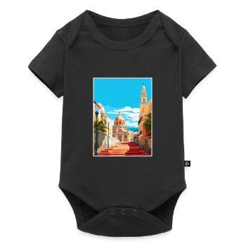 Alicante Espagne Vintage voyage affiche WPA Souvenir - Body à manches courtes Premium Bébé - noir - Devant