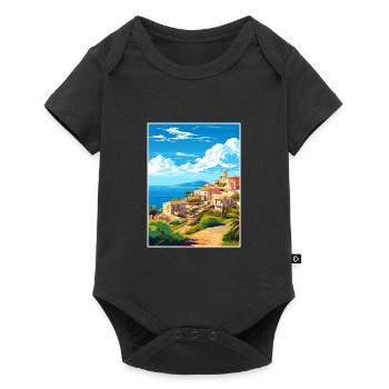 Costa Blanca Spain Vintage Travel Poster Souvenir - Baby Premium short-sleeve bodysuit - black - Front